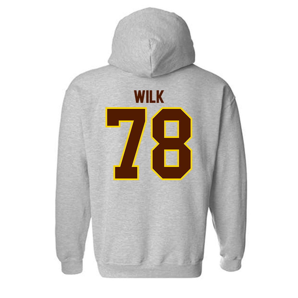 Western Michigan - NCAA Football : Jacob Wilk - Classic Shersey Hooded Sweatshirt-1