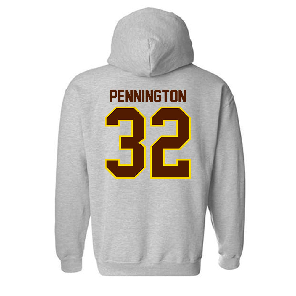 Western Michigan - NCAA Football : Derek Pennington - Classic Shersey Hooded Sweatshirt-1
