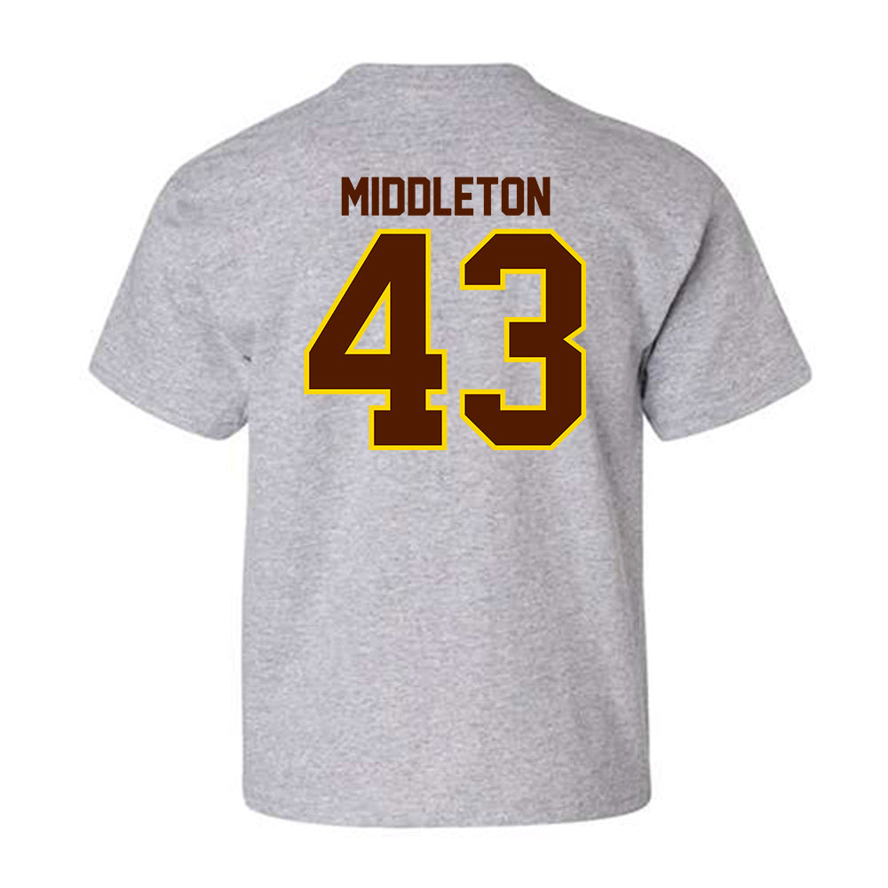 Western Michigan - NCAA Baseball : Cooper Middleton - Classic Shersey Youth T-Shirt-1