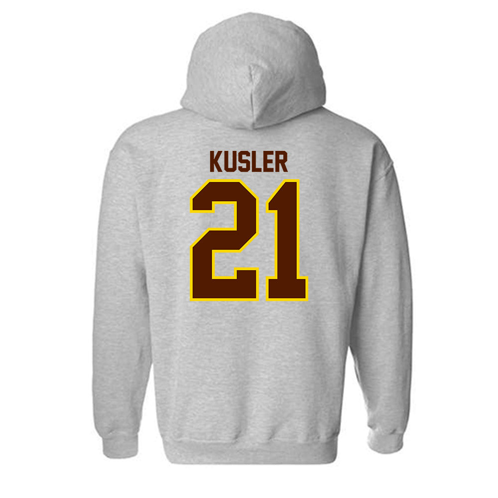 Western Michigan - NCAA Men's Ice Hockey : Ryan Kusler - Classic Shersey Hooded Sweatshirt-1
