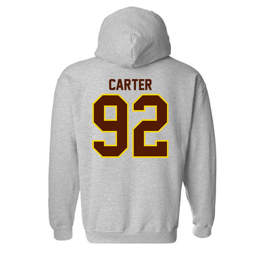 Western Michigan - NCAA Football : Gian Carter - Classic Shersey Hooded Sweatshirt-1