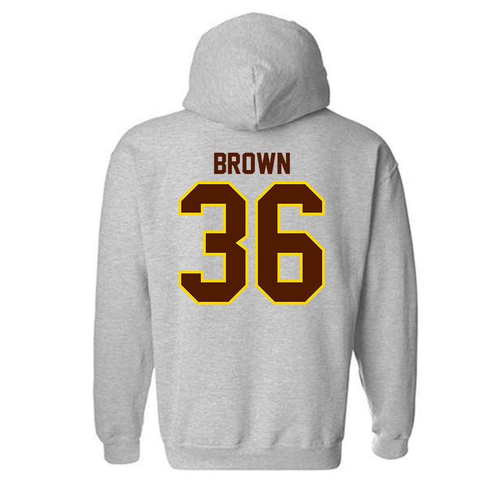Western Michigan - NCAA Football : Freddy Brown - Classic Shersey Hooded Sweatshirt-1