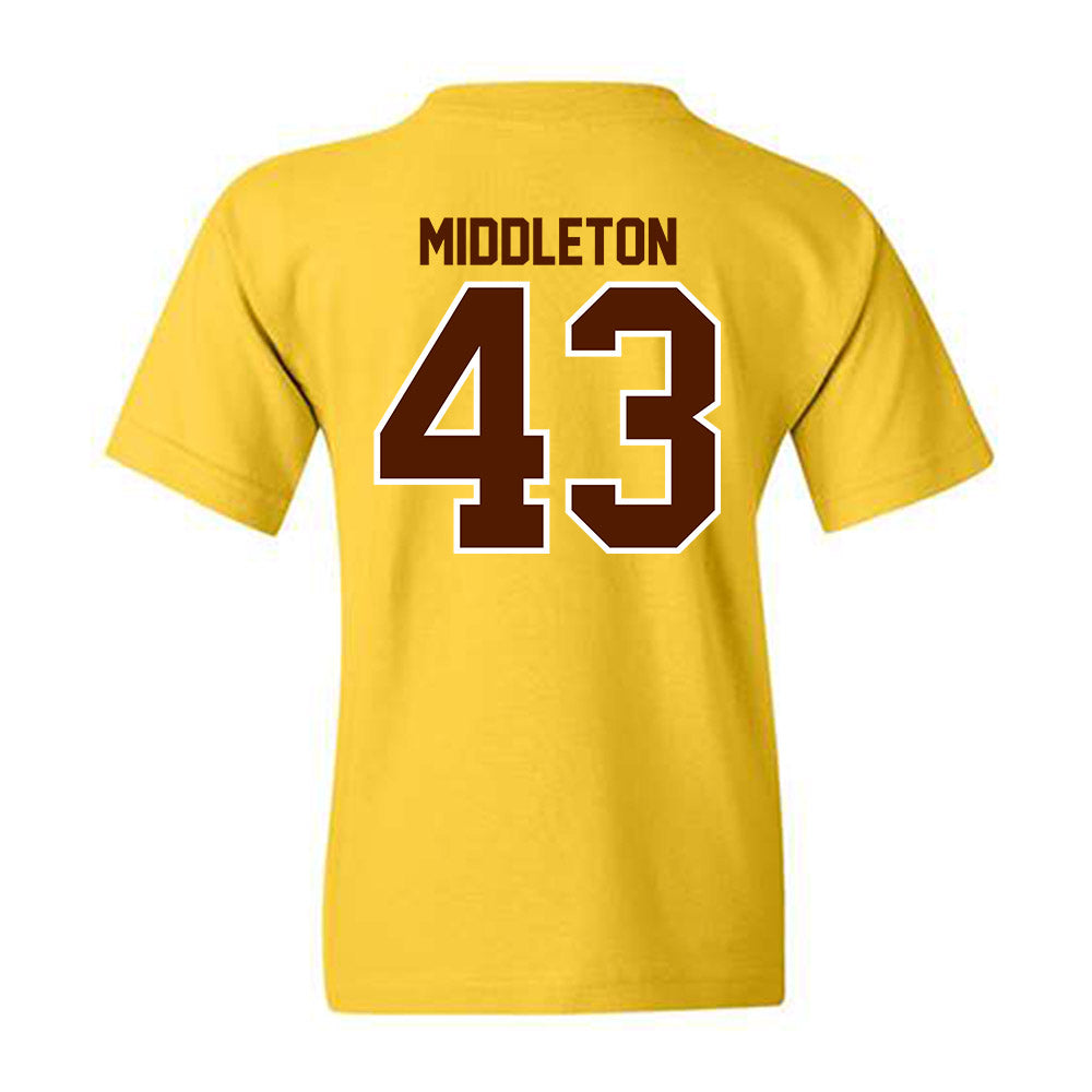 Western Michigan - NCAA Baseball : Cooper Middleton - Classic Shersey Youth T-Shirt-1