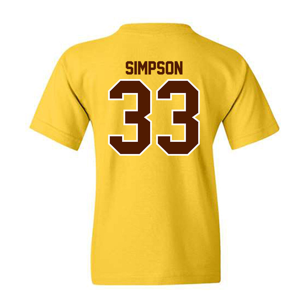 Western Michigan - NCAA Women's Soccer : Ella Simpson - Classic Shersey Youth T-Shirt-1
