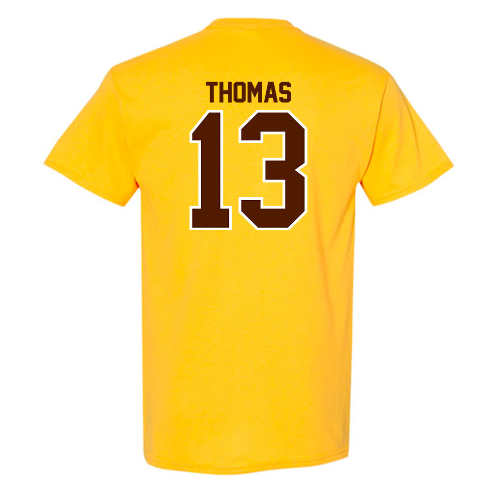 Western Michigan - NCAA Football : Jordon Thomas - Classic Shersey T-Shirt-1