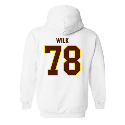 Western Michigan - NCAA Football : Jacob Wilk - Classic Shersey Hooded Sweatshirt-1