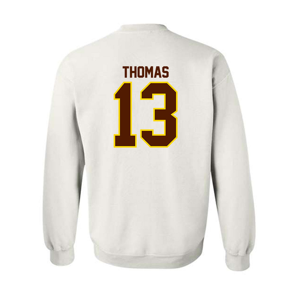 Western Michigan - NCAA Football : Jordon Thomas - Classic Shersey Crewneck Sweatshirt-1