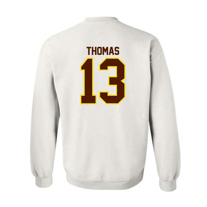 Western Michigan - NCAA Football : Jordon Thomas - Classic Shersey Crewneck Sweatshirt-1