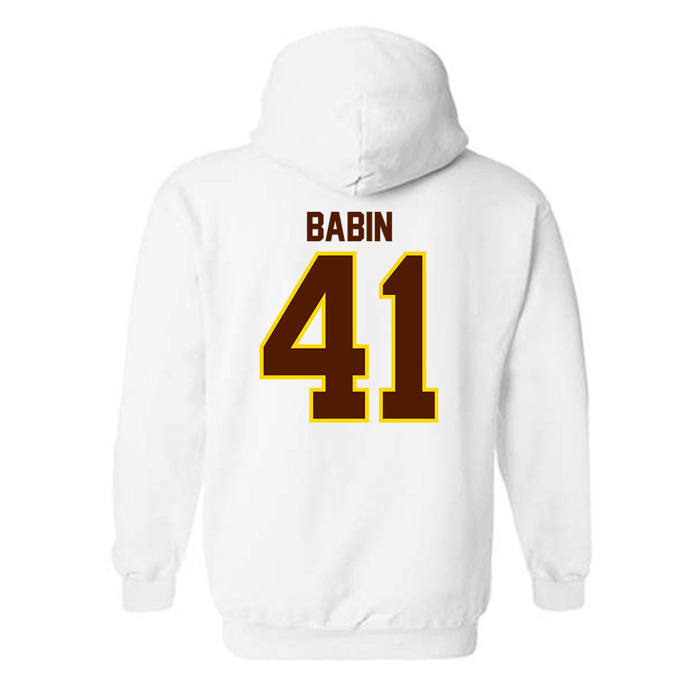 Western Michigan - NCAA Football : Maddux Babin - Classic Shersey Hooded Sweatshirt-1