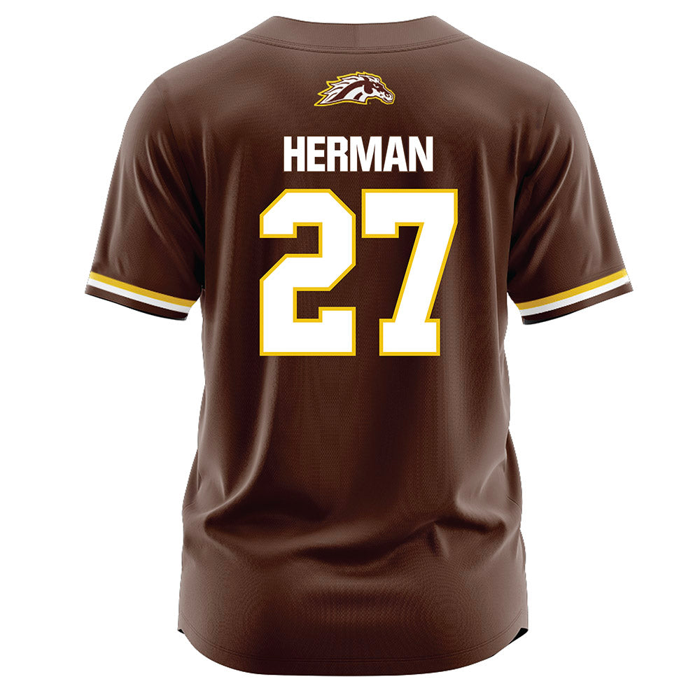 Western Michigan - NCAA Softball : Hannah Herman - Brown Jersey-1