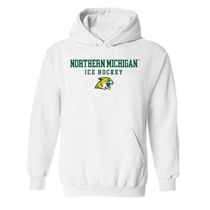 Northern Michigan - NCAA Men's Ice Hockey : Tyler Stern - Classic Shersey Hooded Sweatshirt-0