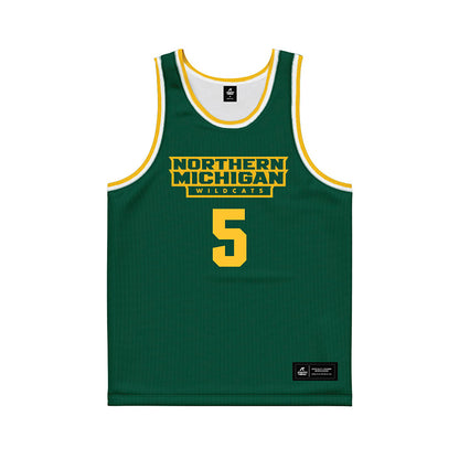 Northern Michigan - NCAA Men's Basketball : Gee Gittens Jr - Green Basketball Jersey