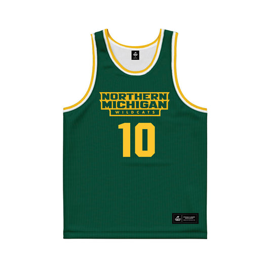 Northern Michigan - NCAA Men's Basketball : Biggie Luster - Green Basketball Jersey