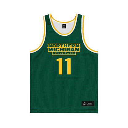 Northern Michigan - NCAA Men's Basketball : Jonathan Ingalls - Green Basketball Jersey