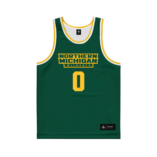 Northern Michigan - NCAA Men's Basketball : Derek Merwick - Green Basketball Jersey