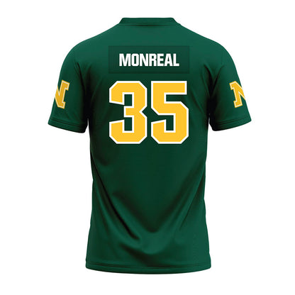 Northern Michigan - NCAA Football : Murphy Monreal - Green Premium Football Jersey-1