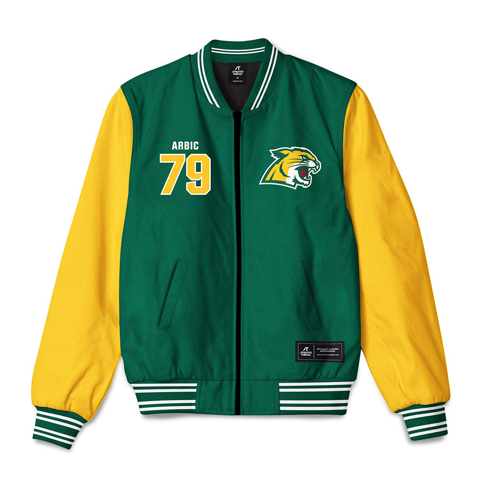 Northern Michigan - NCAA Football : Evan Arbic - Bomber Jacket