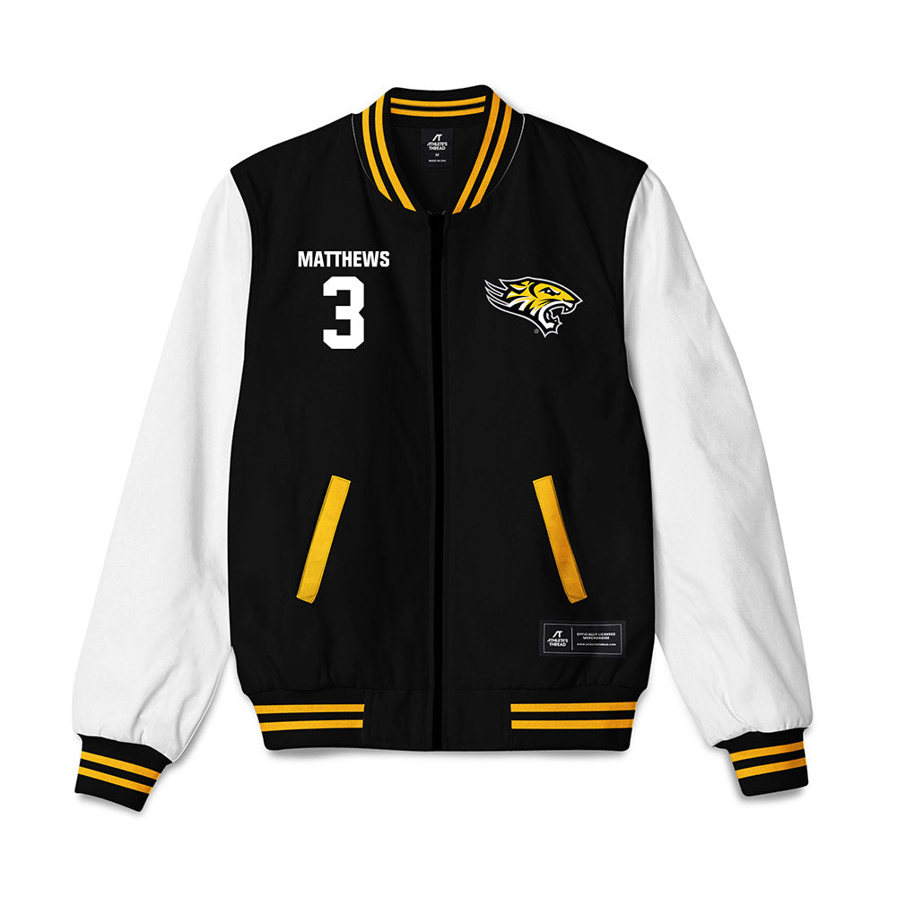 Towson - NCAA Football : Devin Matthews - Bomber Jacket-0