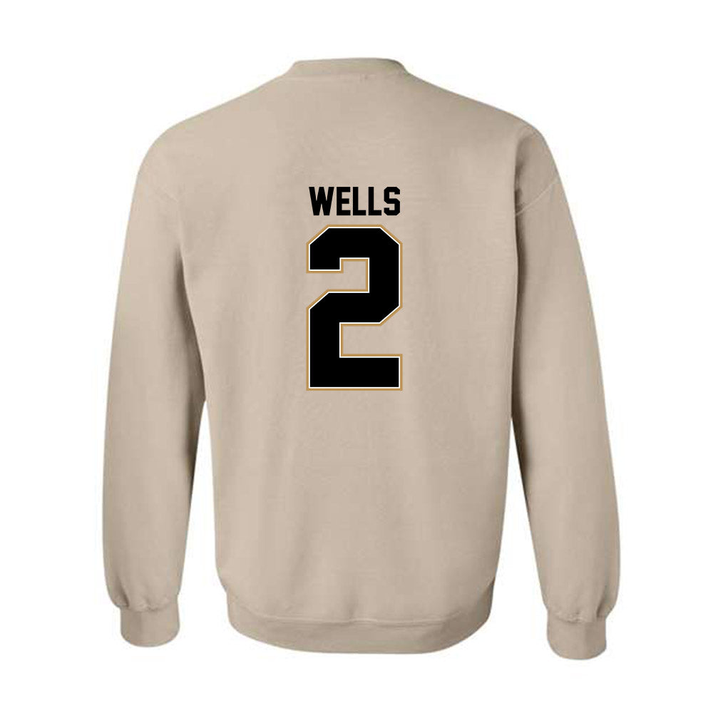 Oakland - NCAA Men's Basketball : Ziare Wells - Classic Shersey Crewneck Sweatshirt-1