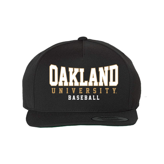 Oakland - NCAA Baseball : Drew Delcollo - Snapback Hat-0