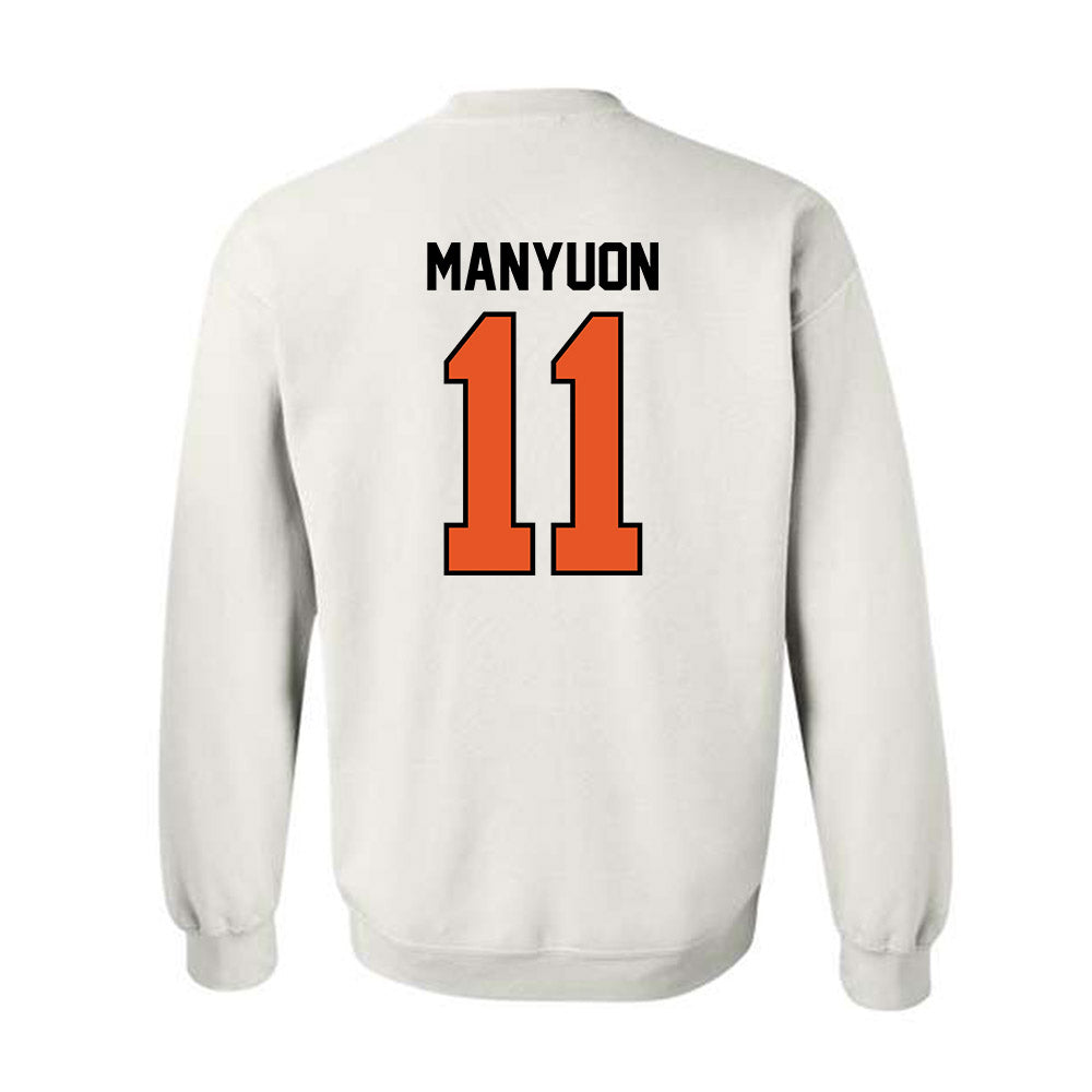 Pacific - NCAA Men's Basketball : Emmanuel Manyuon - Classic Shersey Crewneck Sweatshirt-1