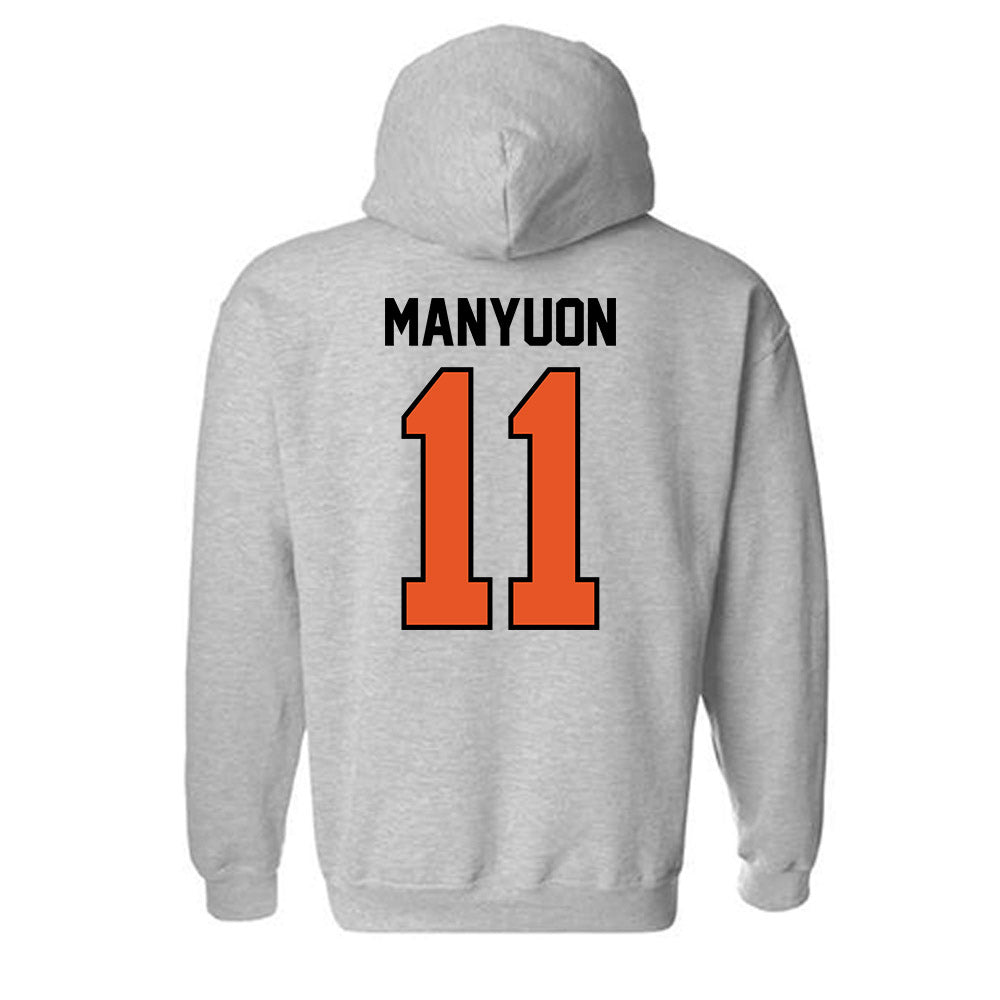 Pacific - NCAA Men's Basketball : Emmanuel Manyuon - Classic Shersey Hooded Sweatshirt-1