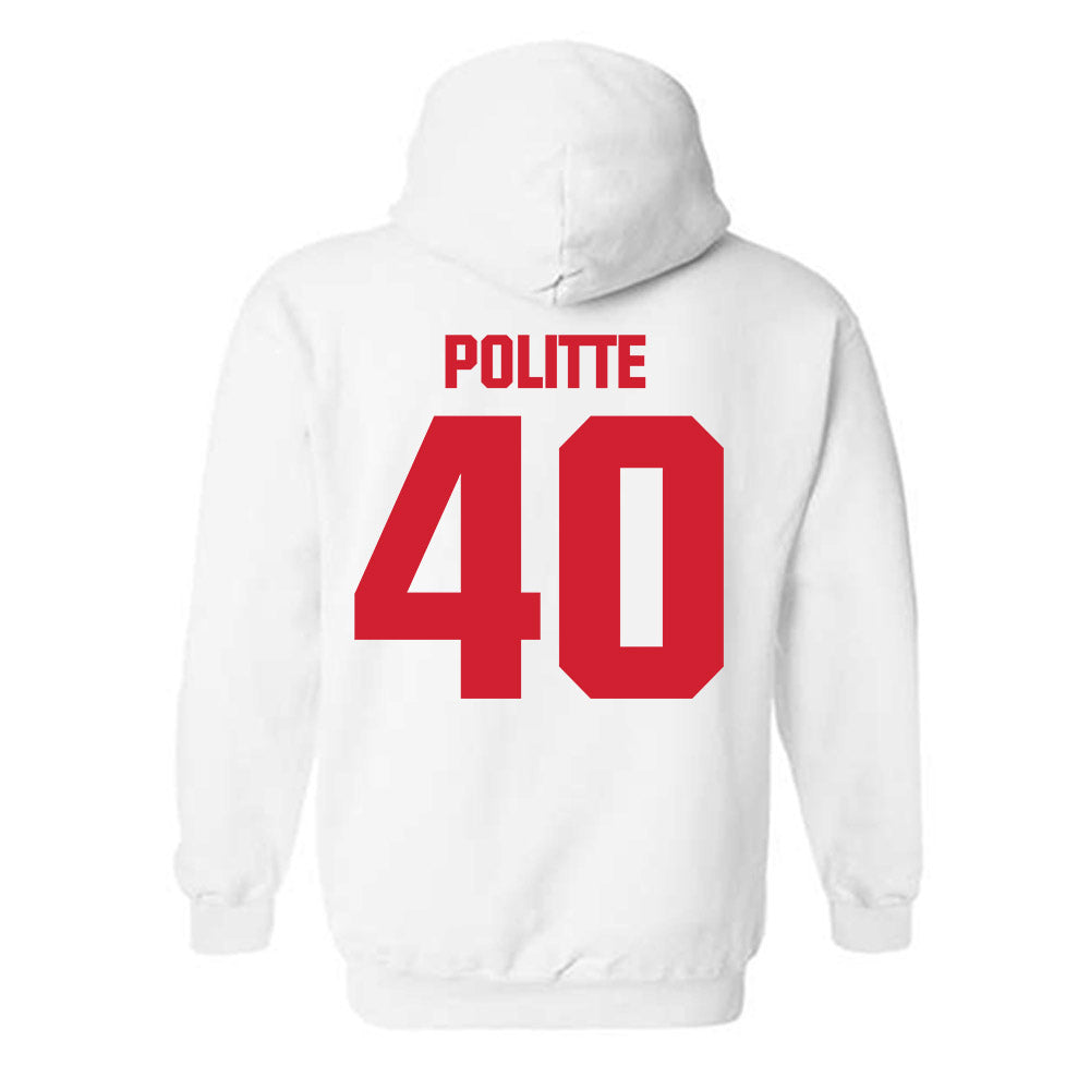 Bradley - NCAA Baseball : Drew Politte - Classic Shersey Hooded Sweatshirt-1