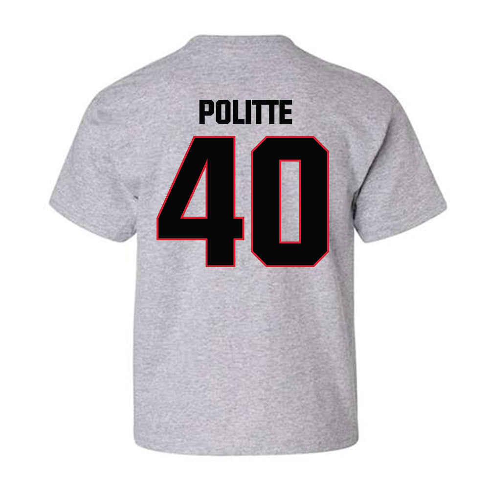 Bradley - NCAA Baseball : Drew Politte - Classic Shersey Youth T-Shirt-1