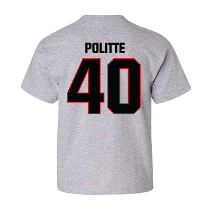 Bradley - NCAA Baseball : Drew Politte - Classic Shersey Youth T-Shirt-1