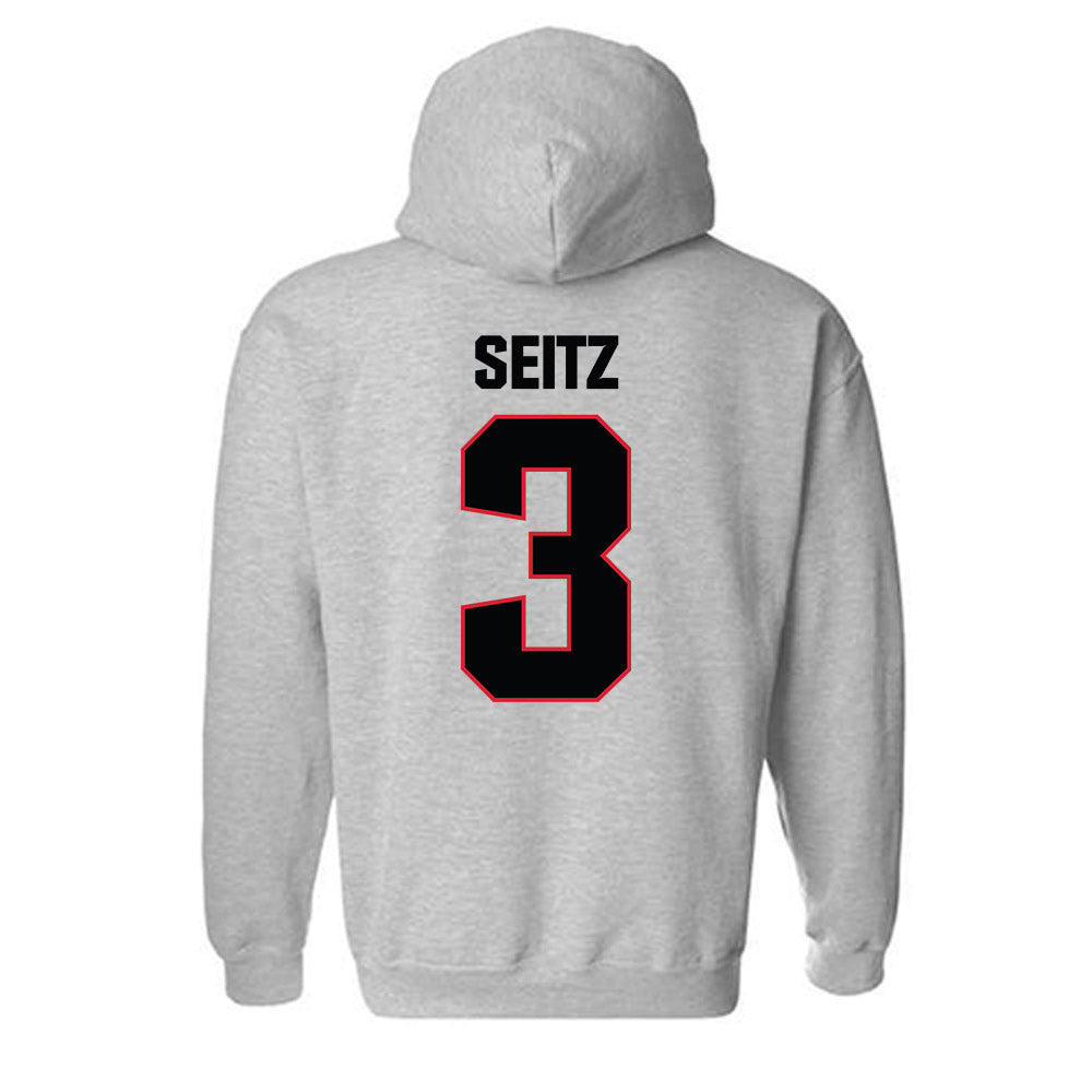 Bradley - NCAA Softball : Brynna Seitz - Classic Shersey Hooded Sweatshirt-1