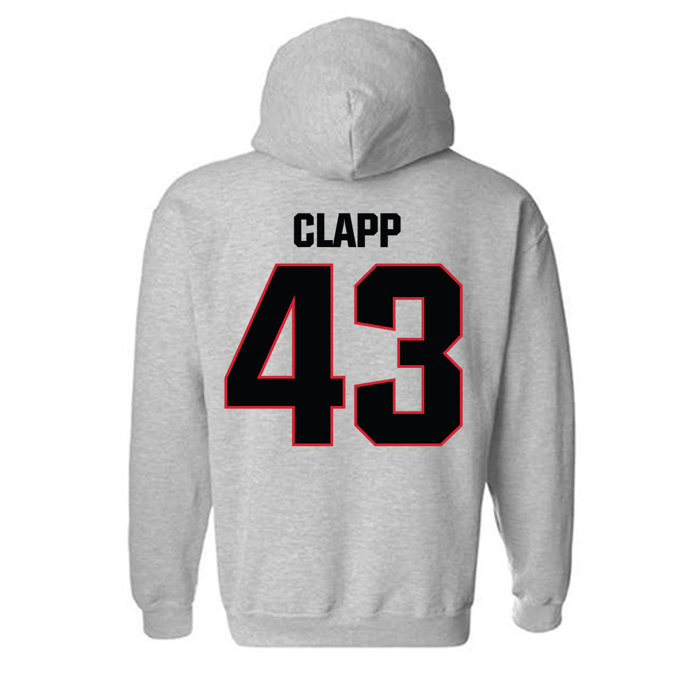 Bradley - NCAA Baseball : Reece Clapp - Classic Shersey Hooded Sweatshirt-1