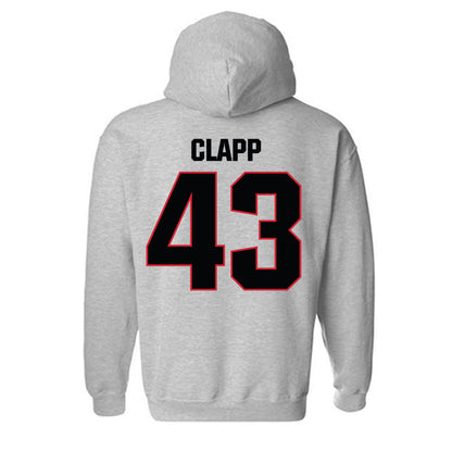 Bradley - NCAA Baseball : Reece Clapp - Classic Shersey Hooded Sweatshirt-1