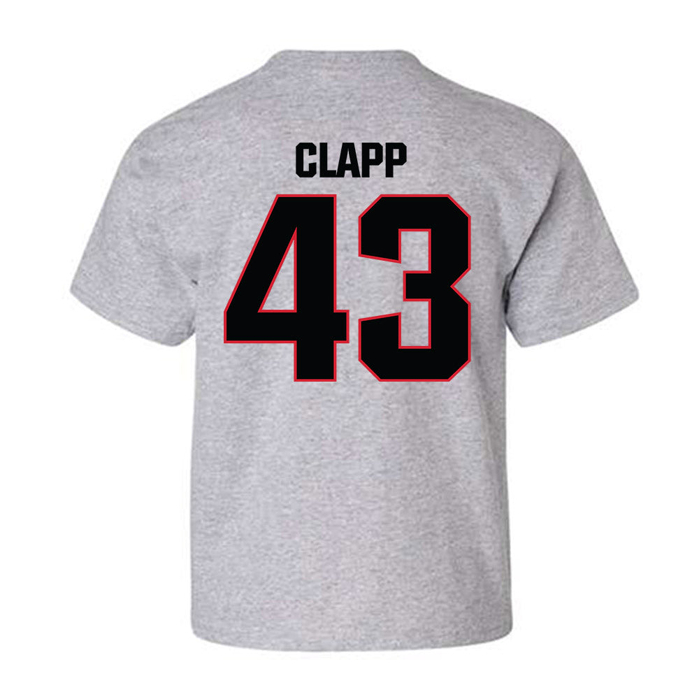 Bradley - NCAA Baseball : Reece Clapp - Classic Shersey Youth T-Shirt-1