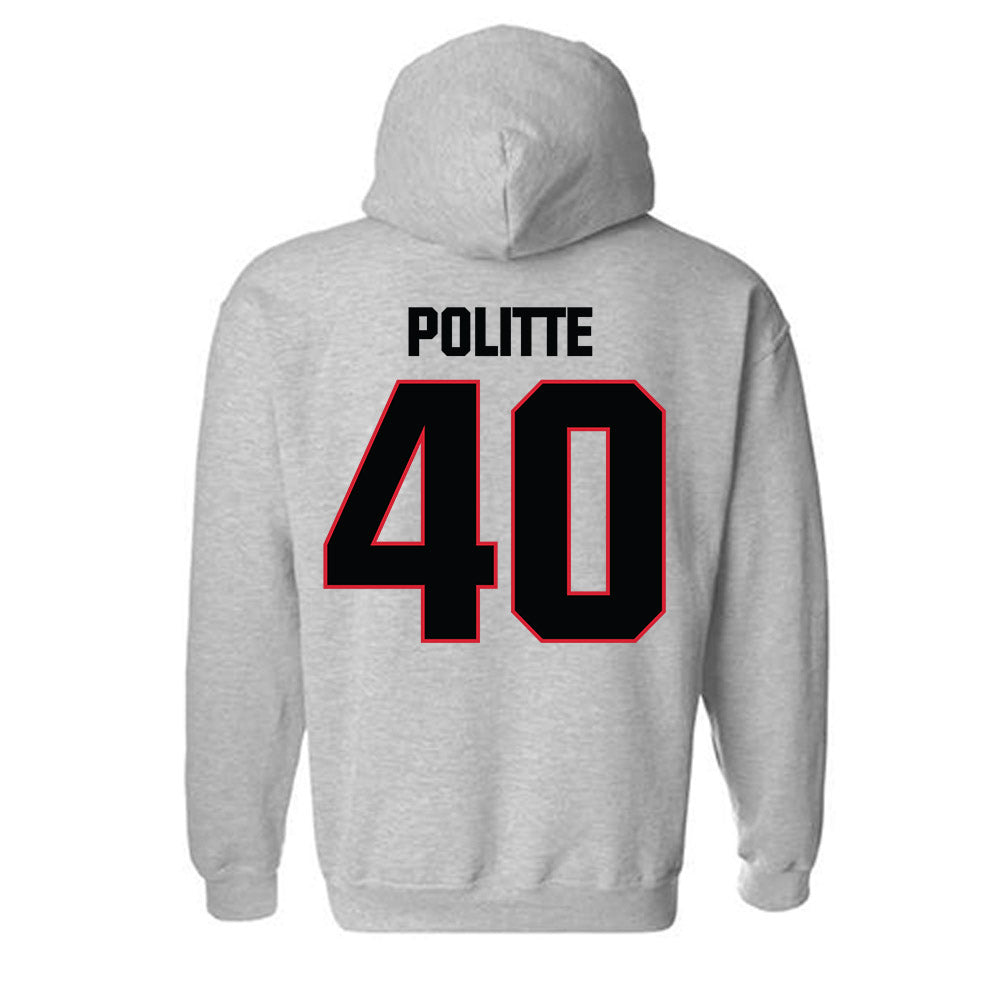 Bradley - NCAA Baseball : Drew Politte - Classic Shersey Hooded Sweatshirt-1