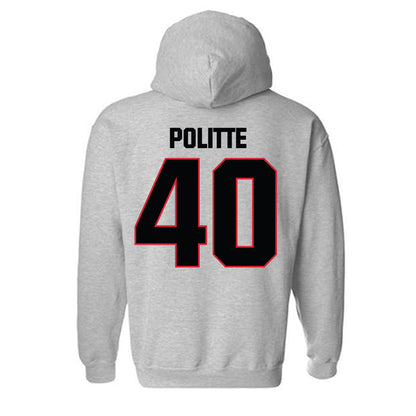 Bradley - NCAA Baseball : Drew Politte - Classic Shersey Hooded Sweatshirt-1