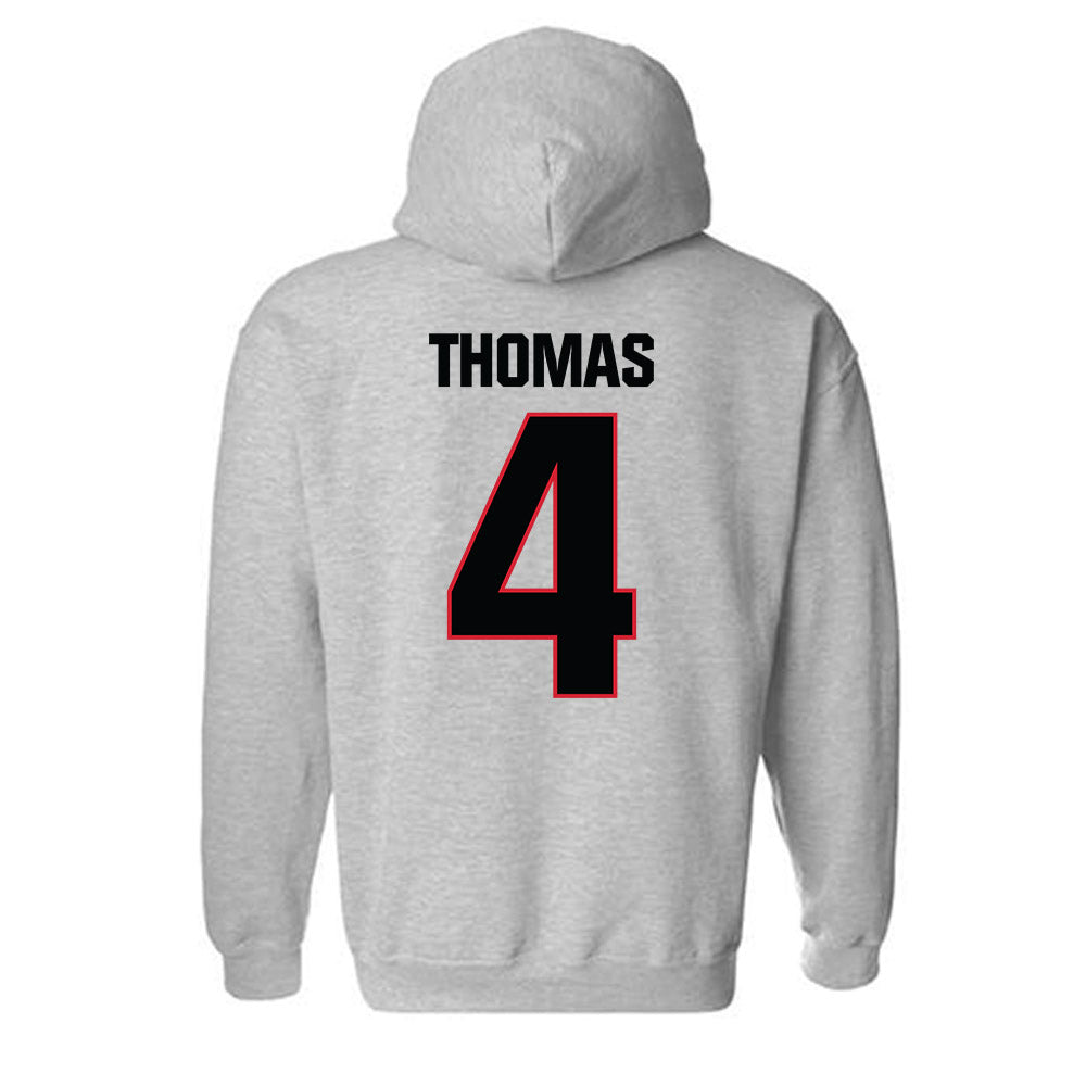 Bradley - NCAA Men's Basketball : Corey Thomas - Classic Shersey Hooded Sweatshirt-1