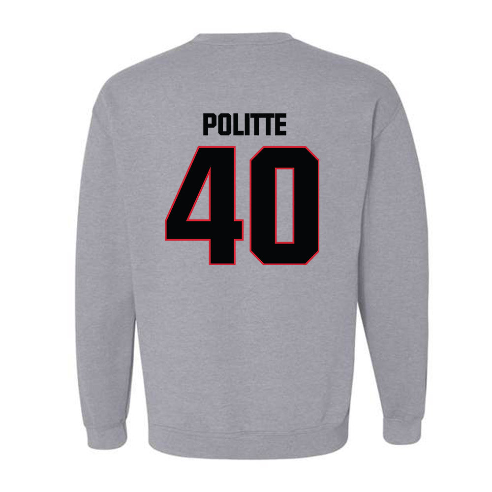 Bradley - NCAA Baseball : Drew Politte - Classic Shersey Crewneck Sweatshirt-1