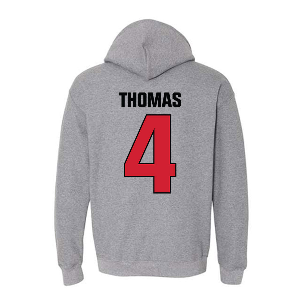 Bradley - NCAA Men's Basketball : Corey Thomas - Classic Shersey Hooded Sweatshirt-1
