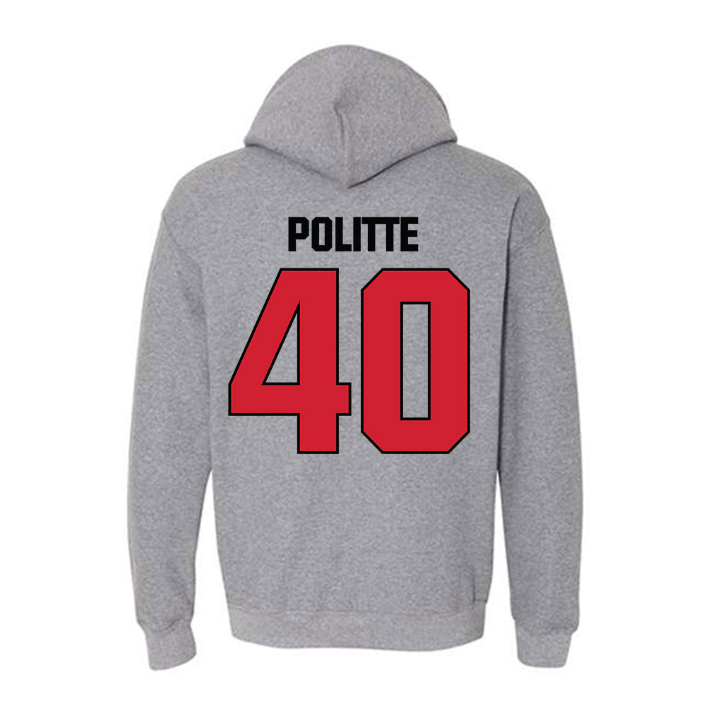 Bradley - NCAA Baseball : Drew Politte - Classic Shersey Hooded Sweatshirt-1