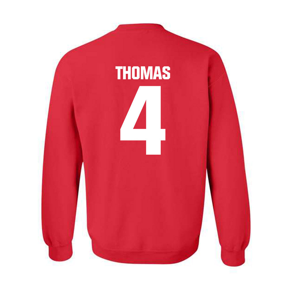 Bradley - NCAA Men's Basketball : Corey Thomas - Classic Shersey Crewneck Sweatshirt-1