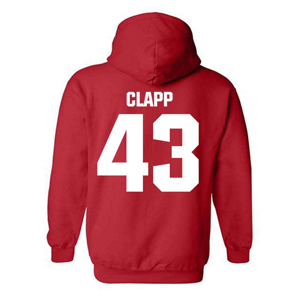 Bradley - NCAA Baseball : Reece Clapp - Classic Shersey Hooded Sweatshirt-1