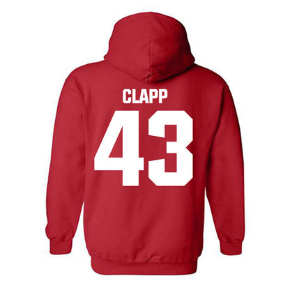 Bradley - NCAA Baseball : Reece Clapp - Classic Shersey Hooded Sweatshirt-1