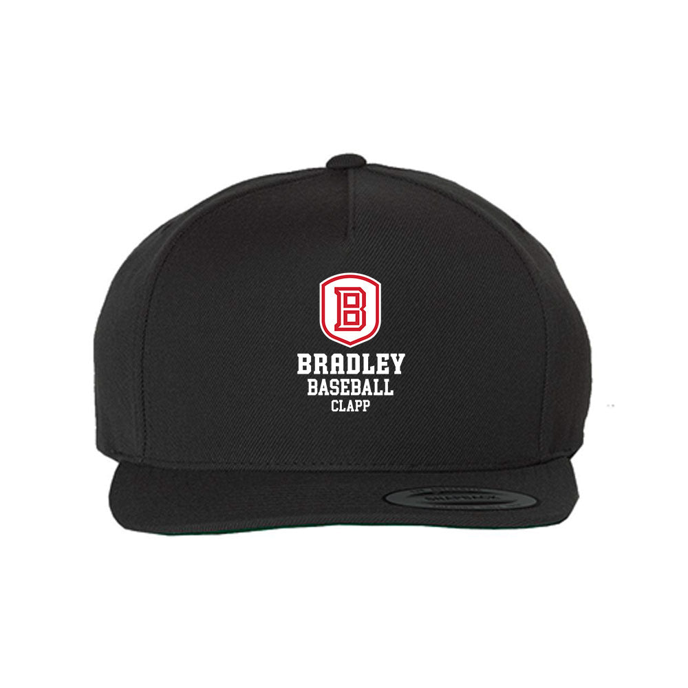 Bradley - NCAA Baseball : Reece Clapp - Snapback Hat-0