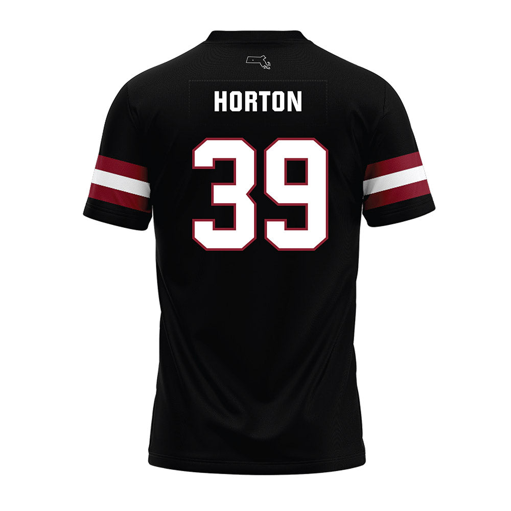 UMass - NCAA Football : James Horton - Black Premium Football Jersey