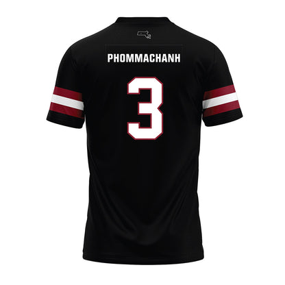 UMass - NCAA Football : Taisun Phommachanh - Black Premium Football Jersey