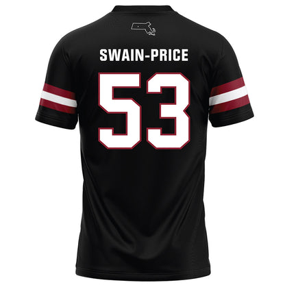 UMass - NCAA Football : Sahnai Swain-Price - Black Football Jersey