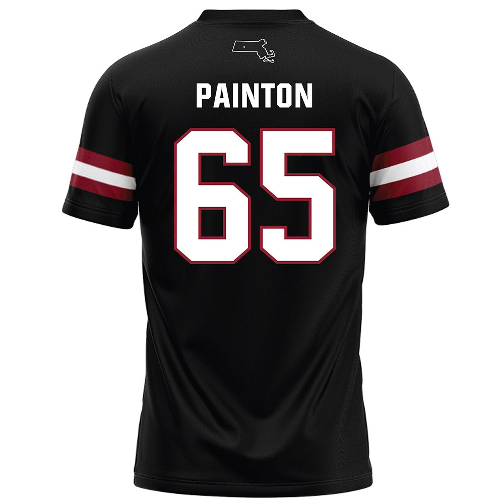 UMass - NCAA Football : Luke Painton - Black Football Jersey