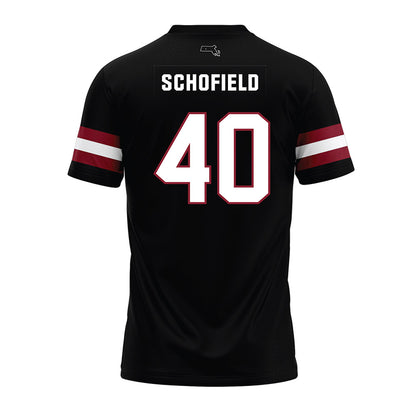 UMass - NCAA Football : Dominic Schofield - Black Premium Football Jersey