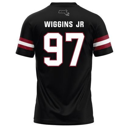 UMass - NCAA Football : Jermaine Wiggins Jr - Black Football Jersey