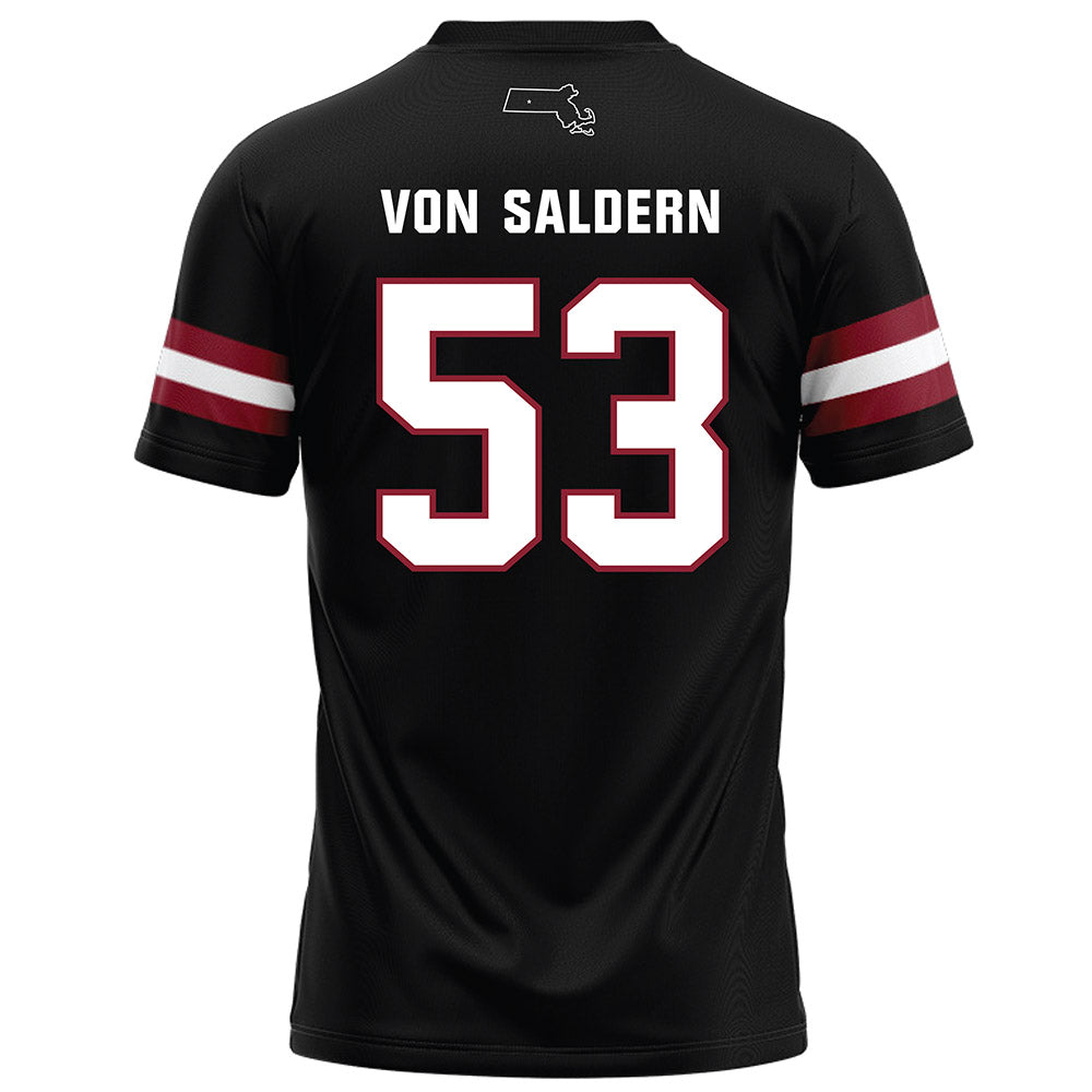 UMass - NCAA Football : Magnus Von Saldern - Black Football Jersey